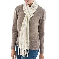 100% alpaca scarf,