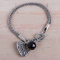 Onyx charm bracelet,