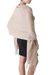 100% alpaca shawl, 'Timeless in Beige' - Baby Alpaca Backstrap Loom Shawl Handwoven in Beige (image 2d) thumbail
