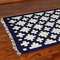 Wool rug Chakana Geometry 4x5 Peru