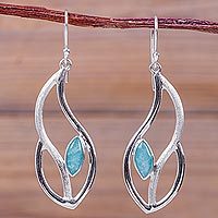 Amazonite dangle earrings,