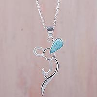 Amazonite pendant necklace,