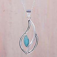 Amazonite pendant necklace,