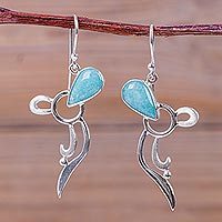 Amazonite dangle earrings,