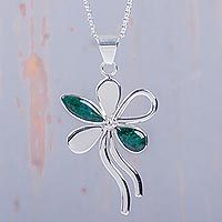 Chrysocolla pendant necklace,