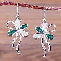 Chrysocolla dangle earrings,