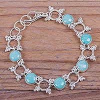 Amazonite link bracelet,