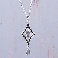 Sterling silver pendant necklace,