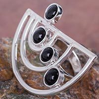Obsidian cocktail ring,