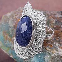 Sodalite cocktail ring,