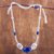 Sodalite and quartz beaded necklace, 'Sparkling Stream' - Handmade Sodalite and Clear Quartz Beaded Necklace from Peru thumbail