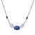Sodalite and quartz beaded necklace, 'Sparkling Stream' - Handmade Sodalite and Clear Quartz Beaded Necklace from Peru (image 2b) thumbail