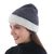 100% alpaca reversible hat, 'Snow at Dusk' - Hand Knitted Reversible Grey and Ivory Alpaca Hat thumbail