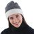 100% alpaca reversible hat, 'Snow at Dusk' - Hand Knitted Reversible Grey and Ivory Alpaca Hat (image 2b) thumbail