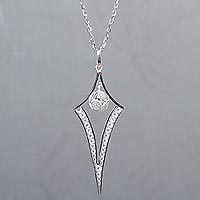 Sterling silver pendant necklace,