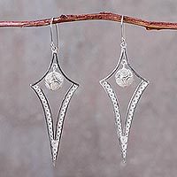 Sterling silver dangle earrings,