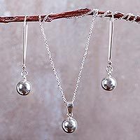Sterling silver jewelry set,