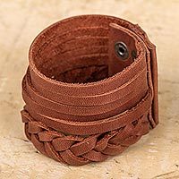 Leather wristband bracelet,