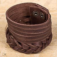 Leather wristband bracelet,