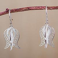 Sterling silver dangle earrings,