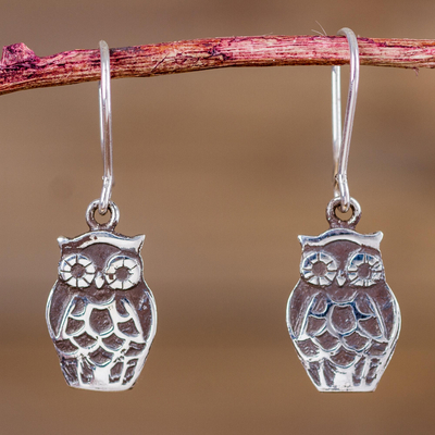 earrings silver animal sterling forest jewelry artisan owls owl theme novica dangle