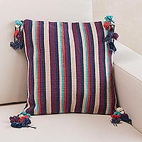 Wool cushion cover Andean Jacaranda Peru