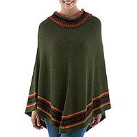 Alpaca blend poncho,