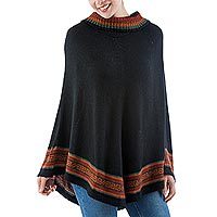 Alpaca blend poncho,