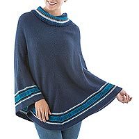 Alpaca blend poncho,