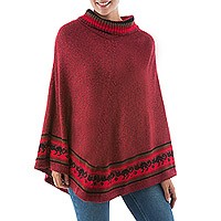 Alpaca blend poncho,