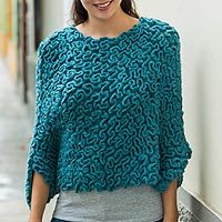 100% alpaca poncho,