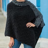 Alpaca blend poncho,