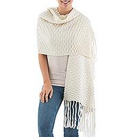 100% baby alpaca shawl,