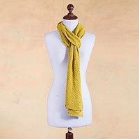 100% baby alpaca scarf,