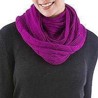 100% baby alpaca infinity scarf,