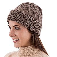 100% baby alpaca hat,