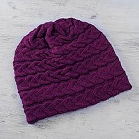 100% baby alpaca hat,