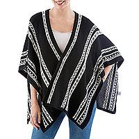 100% alpaca ruana,
