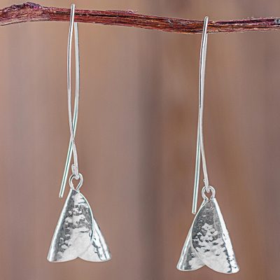 Sterling silver dangle earrings, Campanitas