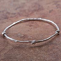 Sterling silver bangle bracelet,
