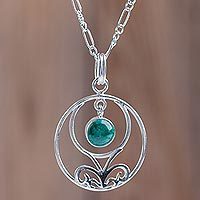 Chrysocolla pendant necklace,