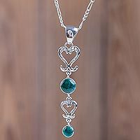 Chrysocolla pendant necklace,