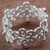 Sterling silver band ring, 'Belt of Flowers' - Hand Crafted Sterling Silver Floral Band Ring from Peru thumbail