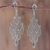 Sterling silver filigree chandelier earrings, 'Falling Leaves of Lace' - Andean Silver Filigree Chandelier Earrings Crafted by Hand thumbail