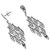 Sterling silver filigree chandelier earrings, 'Falling Leaves of Lace' - Andean Silver Filigree Chandelier Earrings Crafted by Hand (image 2b) thumbail