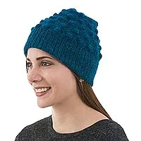 Alpaca blend wool hat,