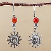 Agate dangle earrings,