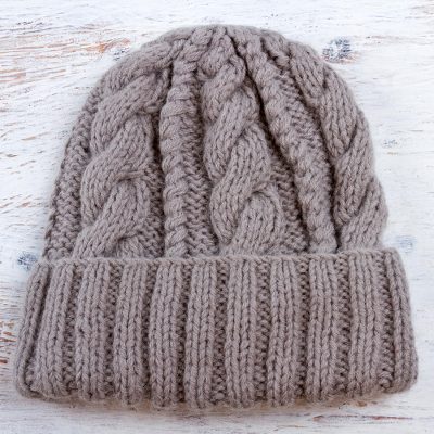 Alpaca blend hat, Interlaced Beauty