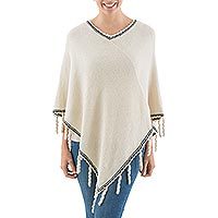 Alpaca blend poncho,