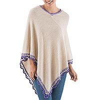 Alpaca blend poncho,